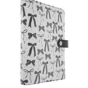 Chic Black Bow Pattern Planner 9.5”x7.5”